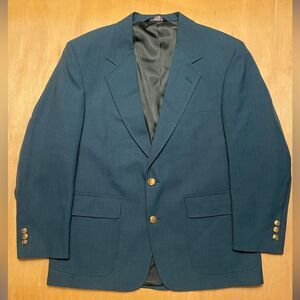 Vintage Turnbury Turquoise Sport Coat with Gold Buttons Blazer 44R